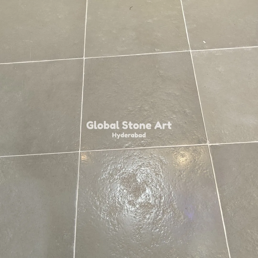 Tandur Sky Blue Limestone Tiles - Heavy Diamond Textured Finish