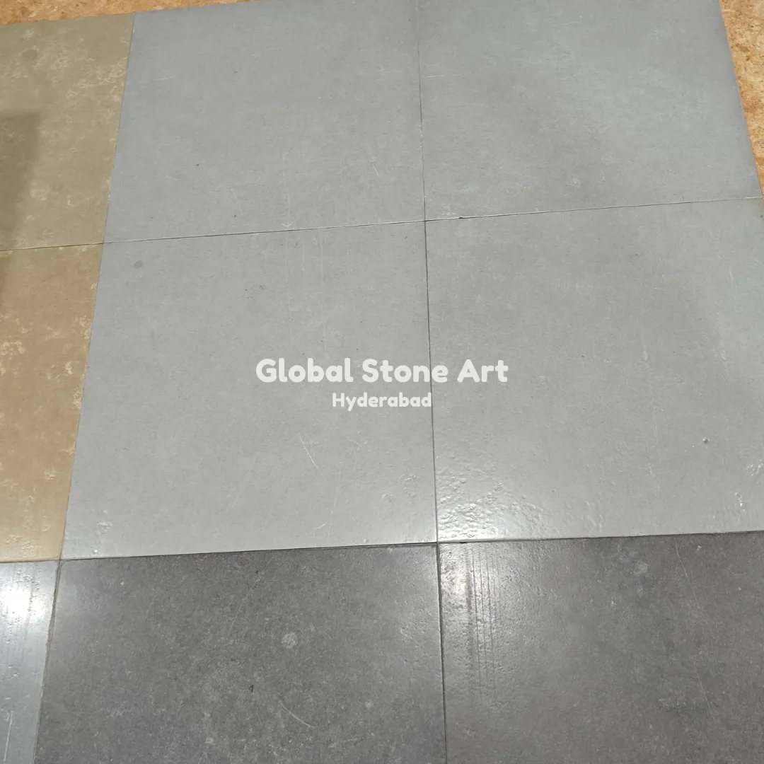 Tandur Sky Blue Limestone Tiles - Honed Satin Finish