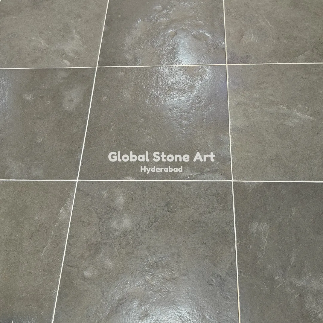 Karneol Grey Limestone Tiles - Heavy Diamond Textured Finish