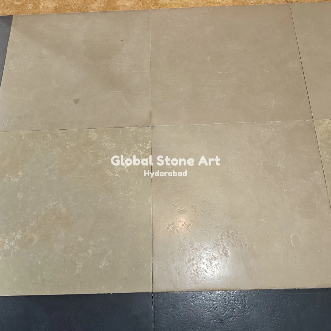 Tandur Yellow Limestone Tiles - Honed Satin Finish